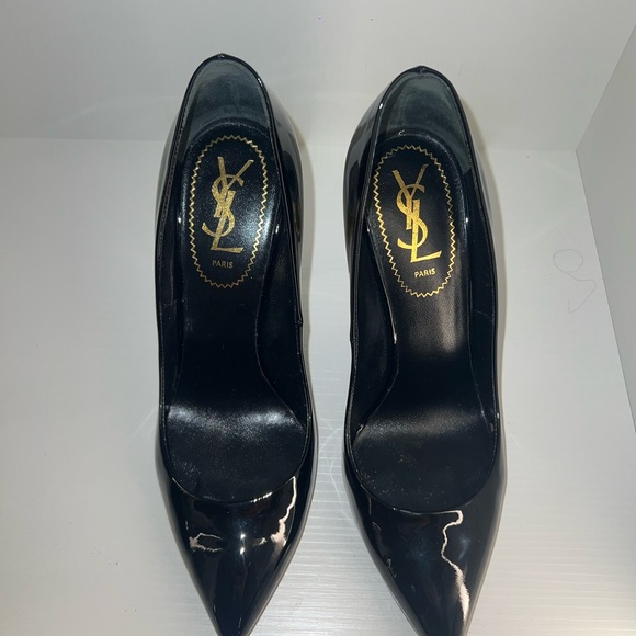 Saint Laurent Patent Leather Gold Heel - Picture 5 of 8